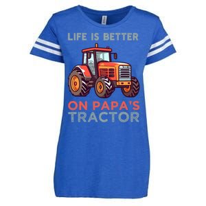 Life Is Better On Papa’S Tractor Gift Enza Ladies Jersey Football T-Shirt