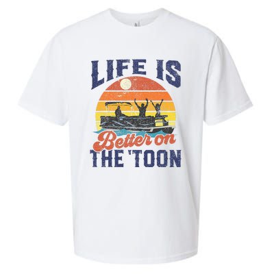 Life Is Better On The Toon Pontoon Boat Boating Sueded Cloud Jersey T-Shirt