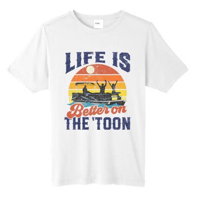 Life Is Better On The Toon Pontoon Boat Boating Tall Fusion ChromaSoft Performance T-Shirt