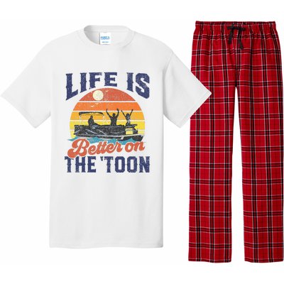 Life Is Better On The Toon Pontoon Boat Boating Pajama Set