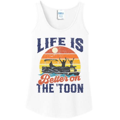 Life Is Better On The Toon Pontoon Boat Boating Ladies Essential Tank