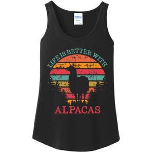 Life Is Better With Alpacas Gift For Alpaca Moms Ladies Essential Tank