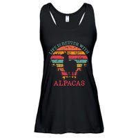 Life Is Better With Alpacas Gift For Alpaca Moms Ladies Essential Flowy Tank