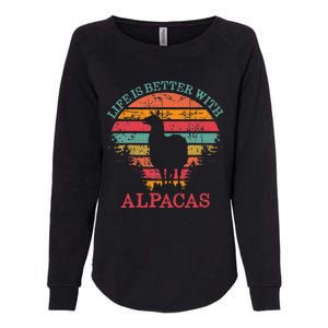 Life Is Better With Alpacas Gift For Alpaca Moms Womens California Wash Sweatshirt