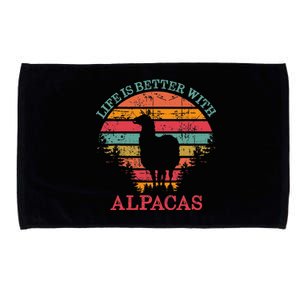 Life Is Better With Alpacas Gift For Alpaca Moms Microfiber Hand Towel