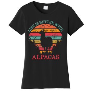 Life Is Better With Alpacas Gift For Alpaca Moms Women's T-Shirt