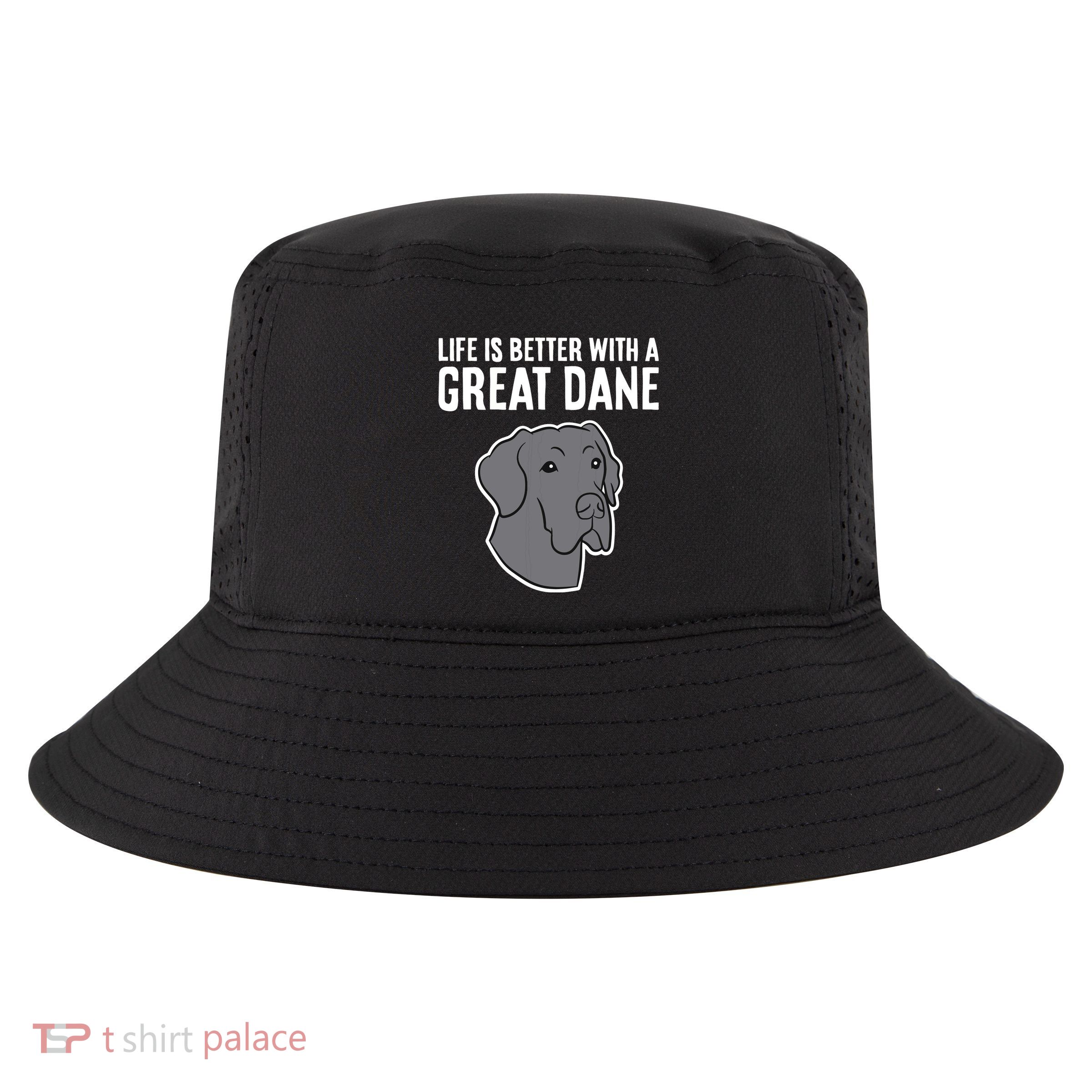 Life Is Better With A Great Dane Dog Cool Comfort Performance Bucket Hat