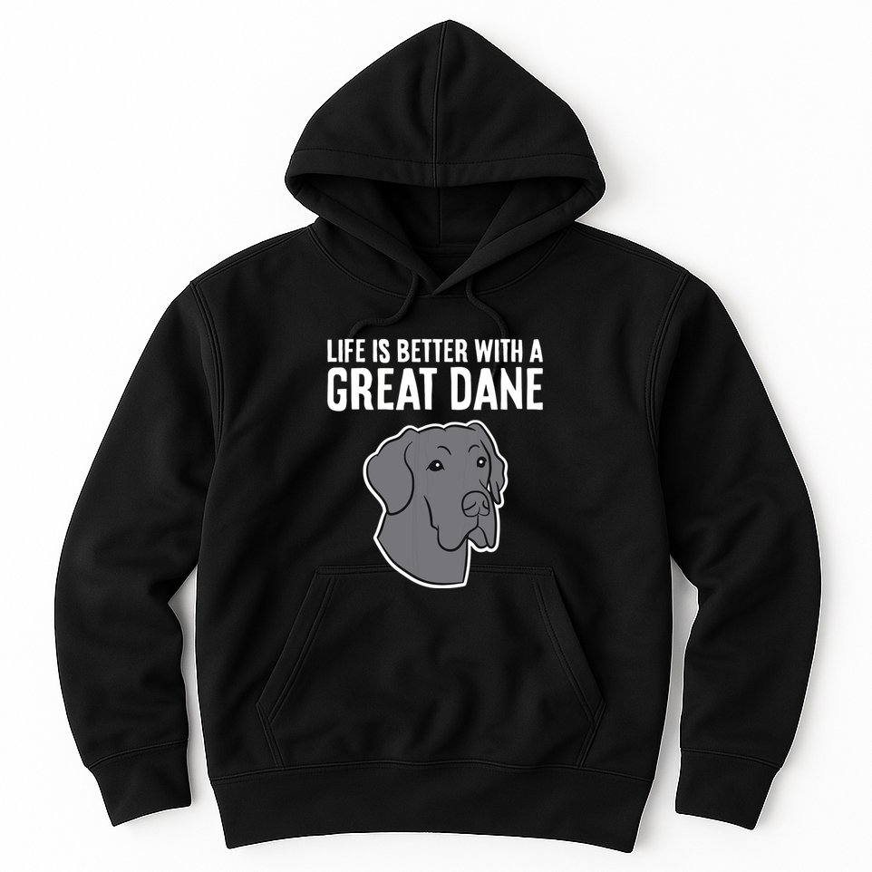 Life Is Better With A Great Dane Dog Hoodie