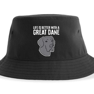 Life Is Better With A Great Dane Dog Sustainable Bucket Hat