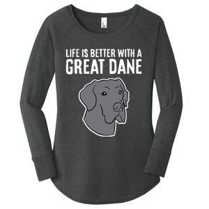 Life Is Better With A Great Dane Dog Women's Perfect Tri Tunic Long Sleeve Shirt