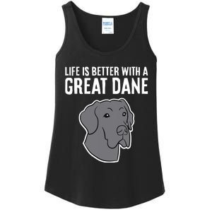 Life Is Better With A Great Dane Dog Ladies Essential Tank