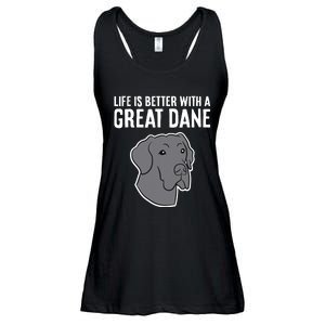 Life Is Better With A Great Dane Dog Ladies Essential Flowy Tank