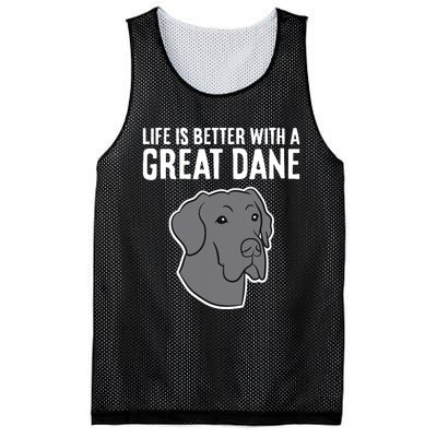 Life Is Better With A Great Dane Dog Mesh Reversible Basketball Jersey Tank