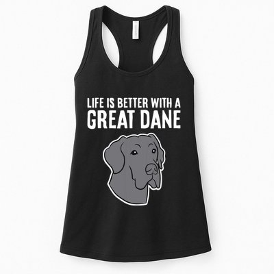 Life Is Better With A Great Dane Dog Womens Tank Top