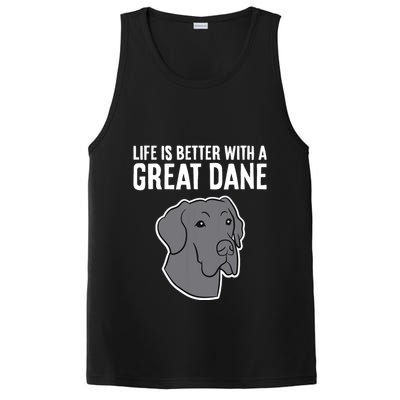 Life Is Better With A Great Dane Dog PosiCharge Competitor Tank