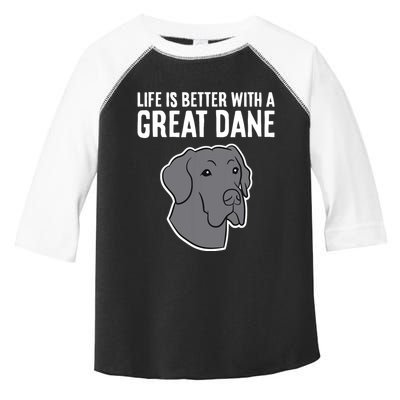Life Is Better With A Great Dane Dog Toddler Fine Jersey T-Shirt