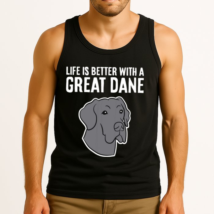 Life Is Better With A Great Dane Dog Tank Top