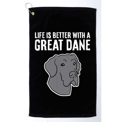 Life Is Better With A Great Dane Dog Golf Towel