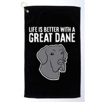 Life Is Better With A Great Dane Dog Golf Towel
