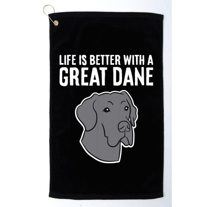 Life Is Better With A Great Dane Dog Golf Towel