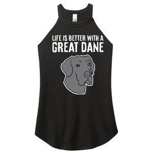 Life Is Better With A Great Dane Dog Women's Perfect Tri Rocker Tank