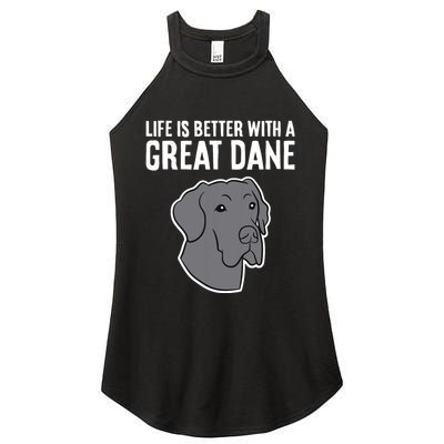 Life Is Better With A Great Dane Dog Women's Perfect Tri Rocker Tank