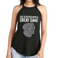 Life Is Better With A Great Dane Dog Women's Perfect Tri Rocker Tank