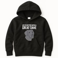 Life Is Better With A Great Dane Dog Kids Hoodie