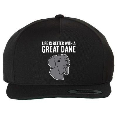 Life Is Better With A Great Dane Dog Wool Snapback Cap