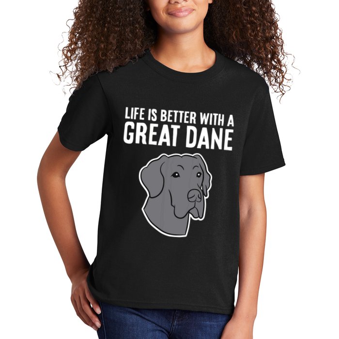 Life Is Better With A Great Dane Dog Kids T-Shirt