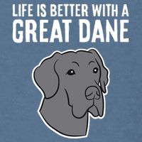 Life Is Better With A Great Dane Dog Garment-Dyed Sweatshirt