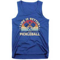 Life Is Better With Pickleball Vintage Funny Gift Tank Top