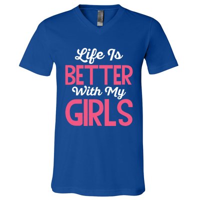 Life Is Better With My Good Loves Her Mama Meaningful Gift V-Neck T-Shirt