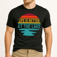 Life Is Better At The Lake Life Bum Lake Lover Pontoon Gift Cooling Performance Crew T-Shirt