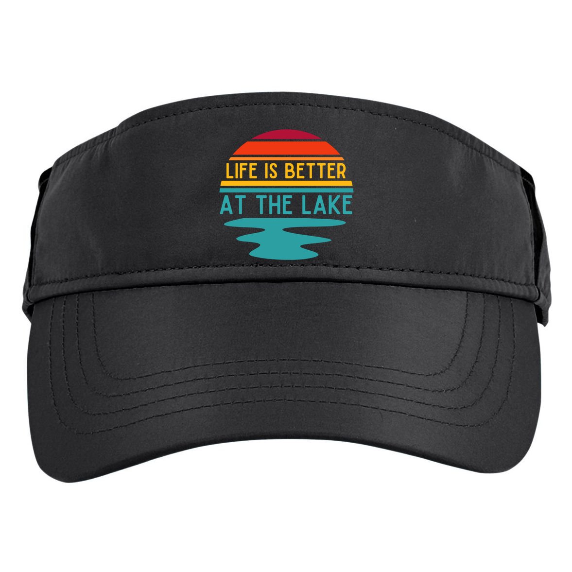 Life Is Better At The Lake Life Bum Lake Lover Pontoon Gift Adult Drive Performance Visor