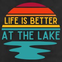 Life Is Better At The Lake Life Bum Lake Lover Pontoon Gift Adult Drive Performance Visor