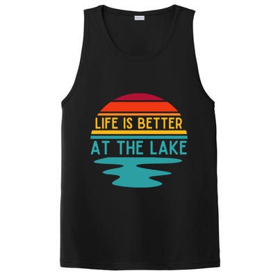 Life Is Better At The Lake Life Bum Lake Lover Pontoon Gift PosiCharge Competitor Tank