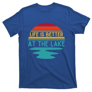 Life Is Better At The Lake Life Bum Lake Lover Pontoon Gift T-Shirt