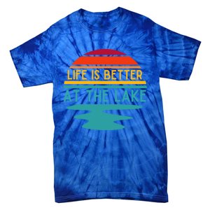 Life Is Better At The Lake Life Bum Lake Lover Pontoon Gift Tie-Dye T-Shirt