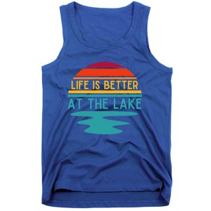 Life Is Better At The Lake Life Bum Lake Lover Pontoon Gift Tank Top