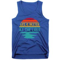 Life Is Better At The Lake Life Bum Lake Lover Pontoon Gift Tank Top