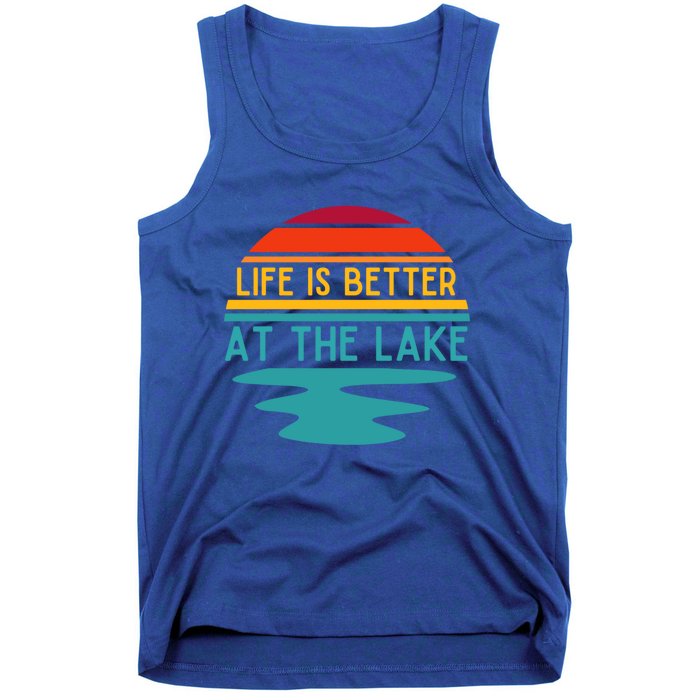 Life Is Better At The Lake Life Bum Lake Lover Pontoon Gift Tank Top