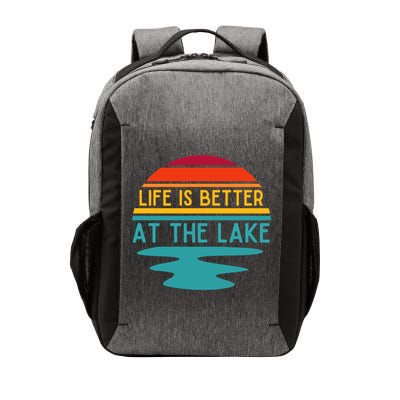 Life Is Better At The Lake Life Bum Lake Lover Pontoon Gift Vector Backpack