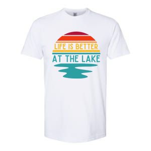 Life Is Better At The Lake Life Bum Lake Lover Pontoon Gift Softstyle CVC T-Shirt