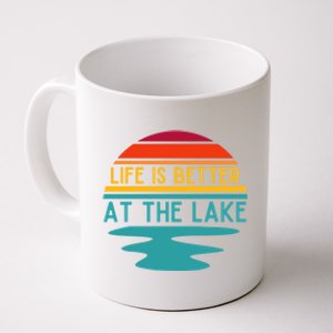 Life Is Better At The Lake Life Bum Lake Lover Pontoon Gift Coffee Mug