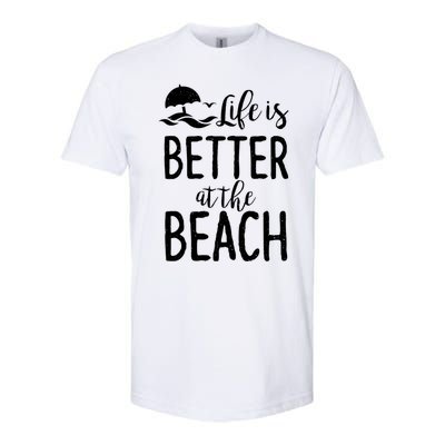 Life Is Better At The Beach Gift Softstyle® CVC T-Shirt