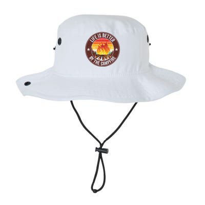 Life Is Better By The Campfire Camping Camper Outdoor Cool Gift Legacy Cool Fit Booney Bucket Hat