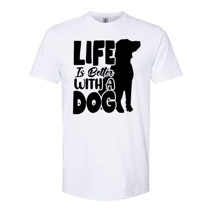 Life Is Better With A Dog Softstyle® CVC T-Shirt