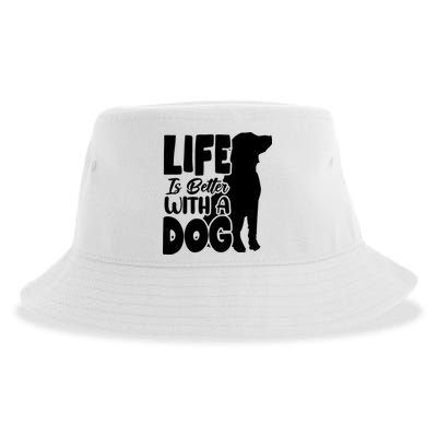 Life Is Better With A Dog Sustainable Bucket Hat