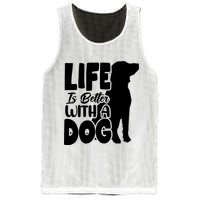 Life Is Better With A Dog Mesh Reversible Basketball Jersey Tank